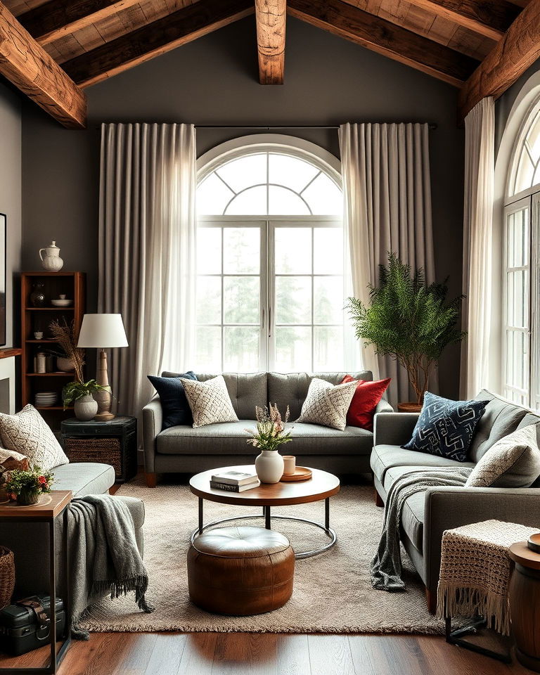 incorporate a mix of textures living room