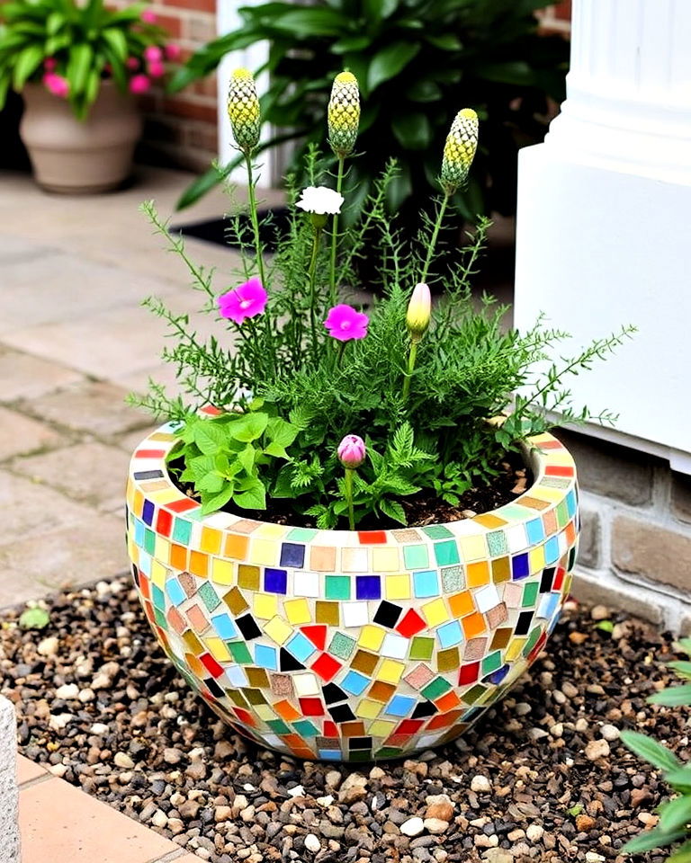 incorporate a mosaic accent front garden