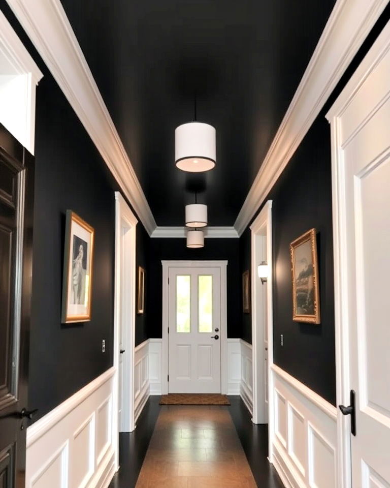 incorporate black ceiling paint