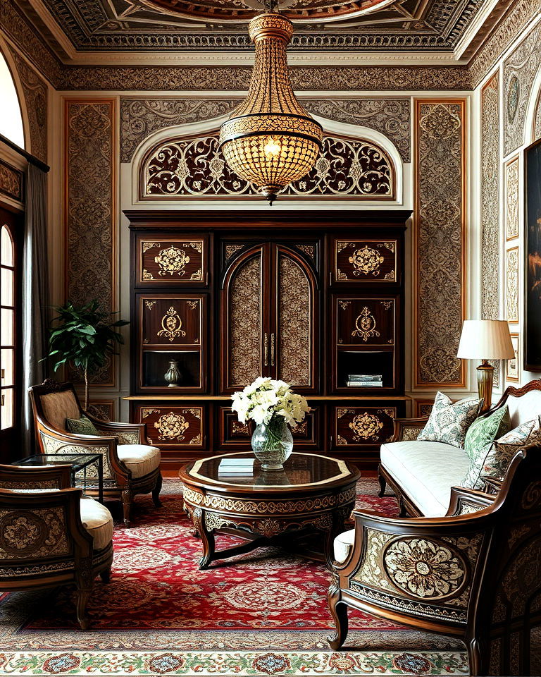 incorporate inlaid furniture