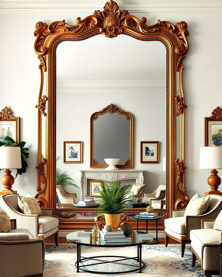 incorporate ornate mirrors