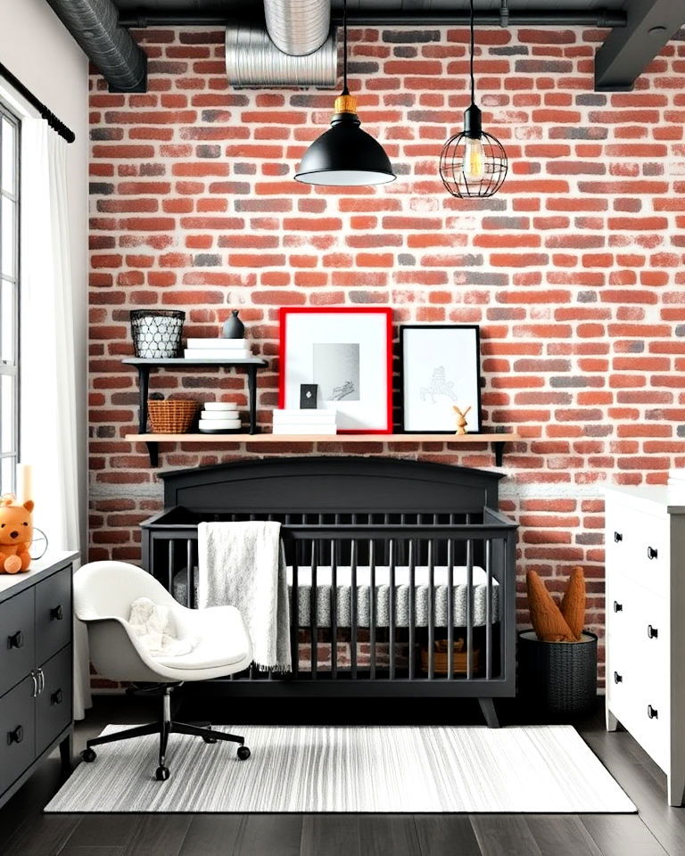 industrial chic baby room idea