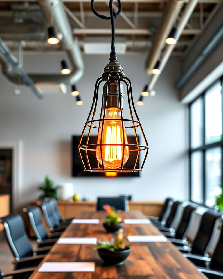 industrial lighting features