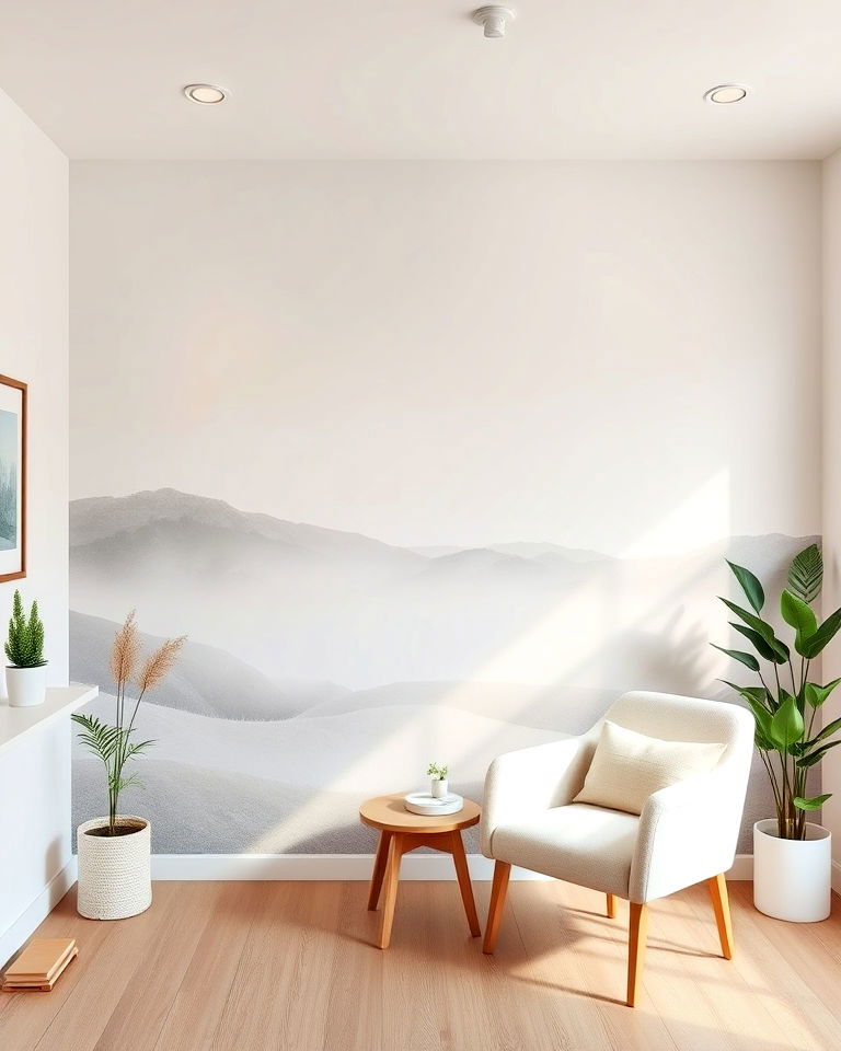 inspirational wall mural for therapist office
