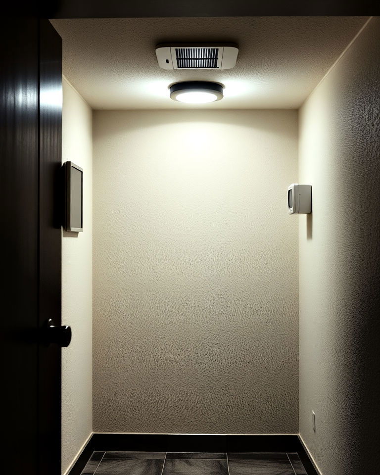 install emergency lighting in safe room