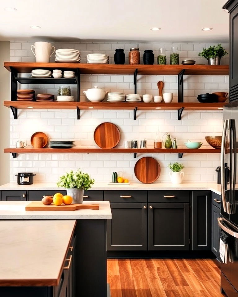 install open shelving in kitchen
