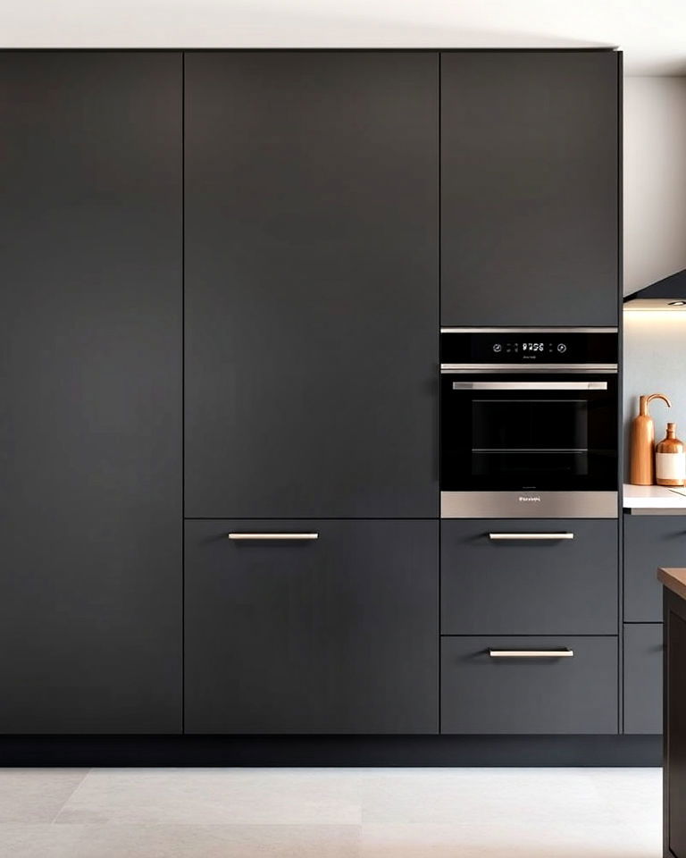 integrated handle doors for a sleek kitchen