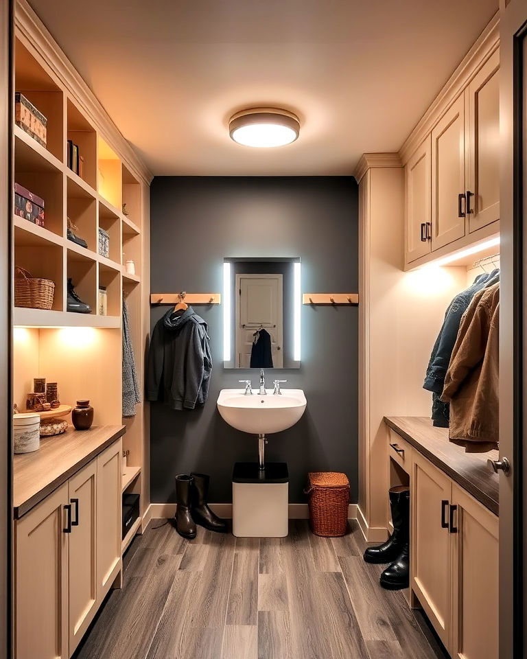 integrated lighting for boot room