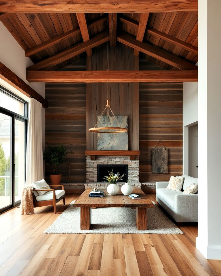 introduce rustic wood elements