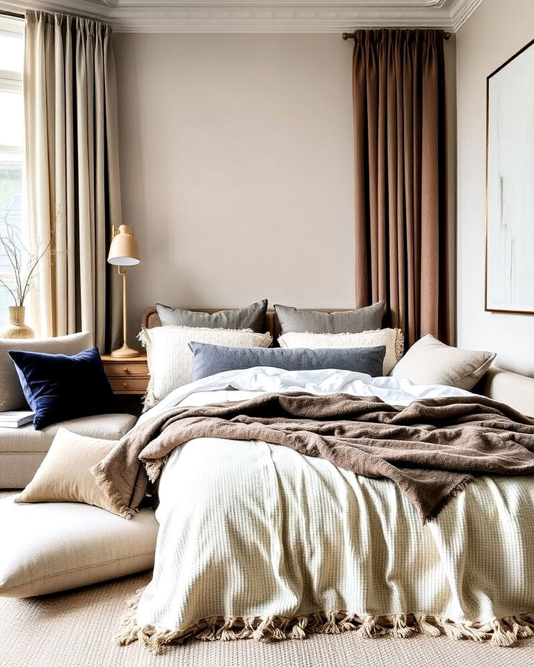 introduce texture with fabrics