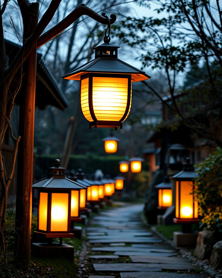 japanese lanterns for ambient outdoor lighting