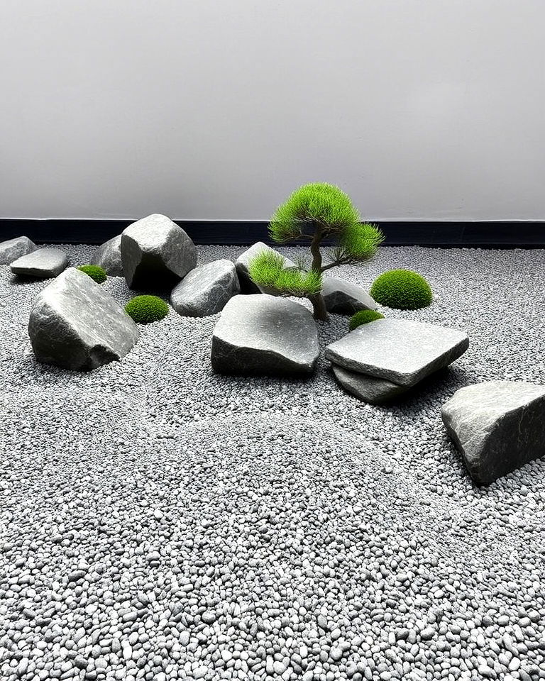 japanese rock and gravel garden