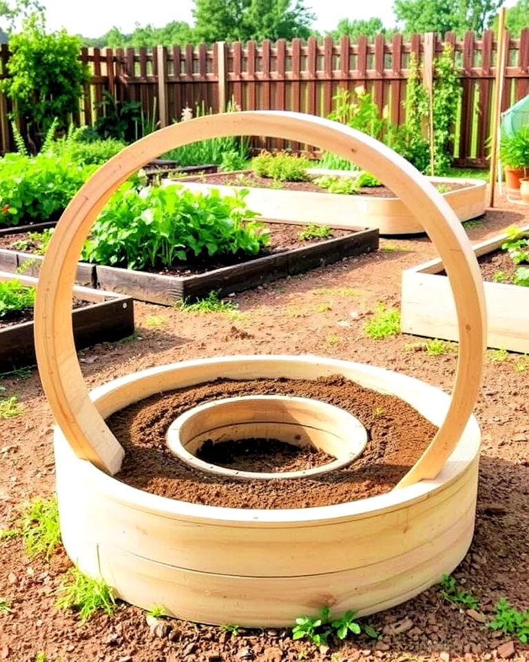 keyhole garden bed for sustainability