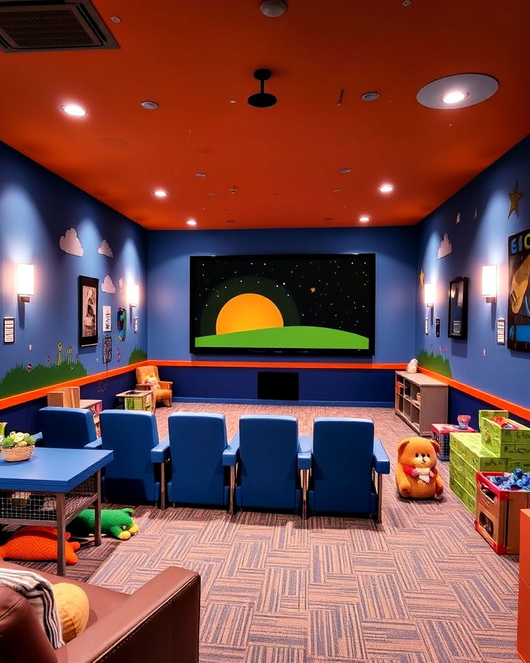 kids’ themed theater room