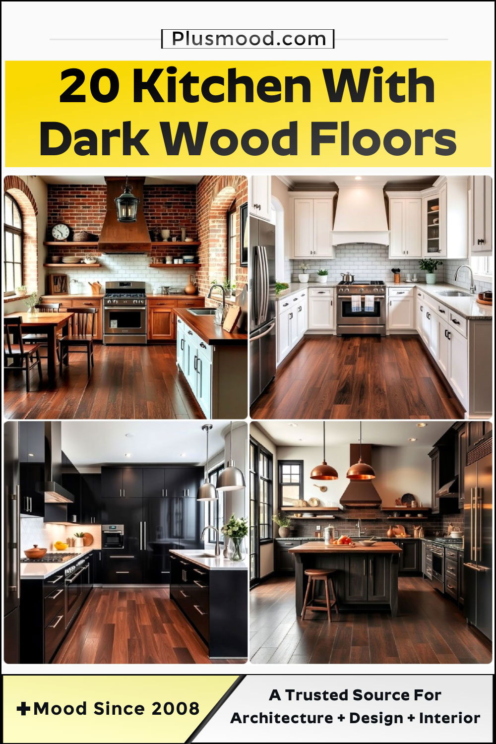 kitchen with dark wood floors and inspiration