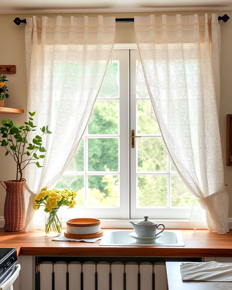 lace curtains