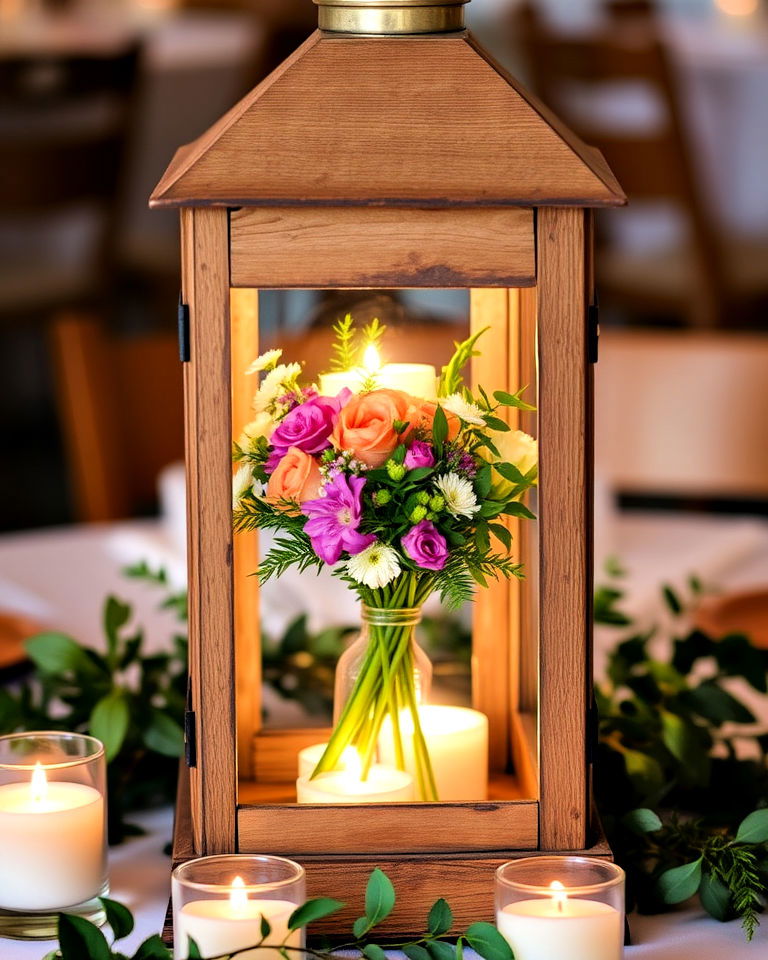 lantern and floral duo