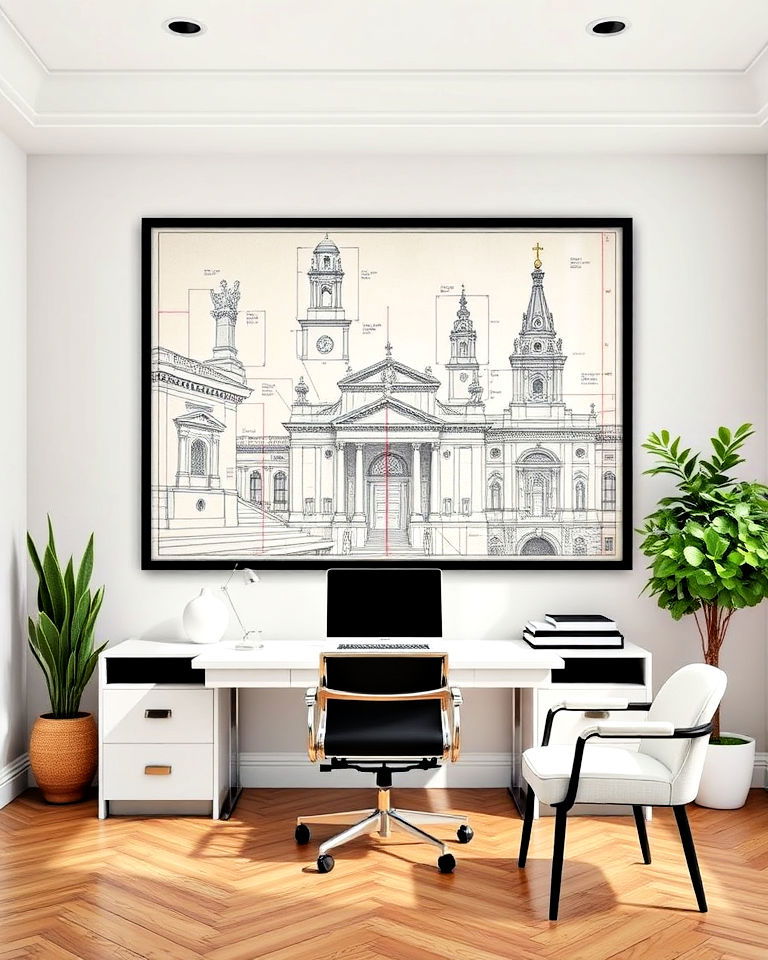 large architectural drawings