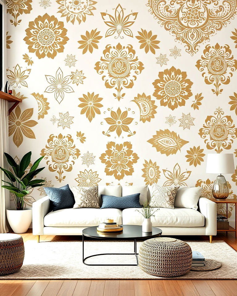 large artistic wall stencils