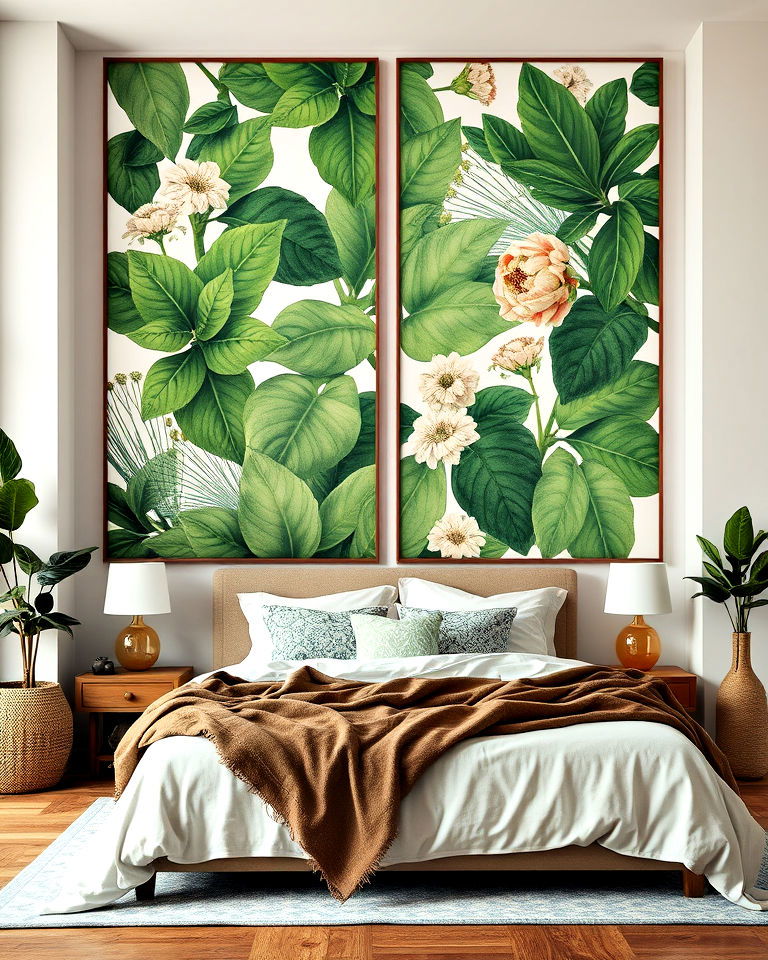 large botanical prints wall art