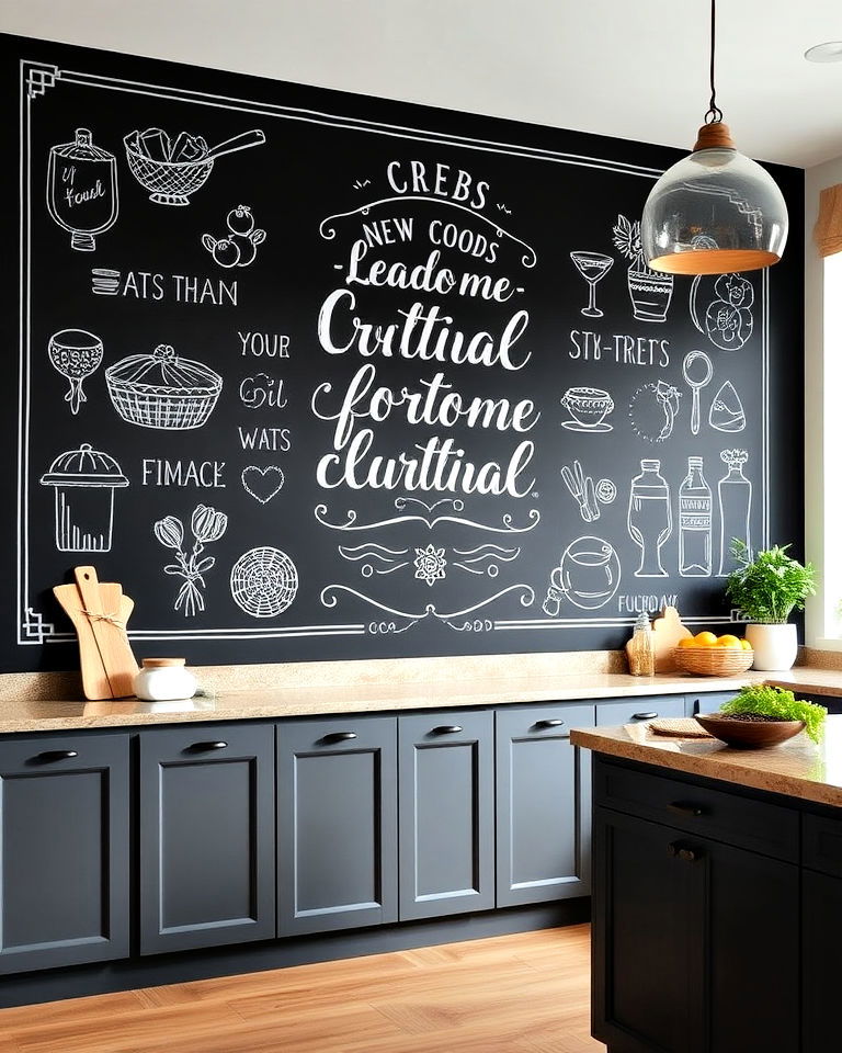 large scale chalkboard art