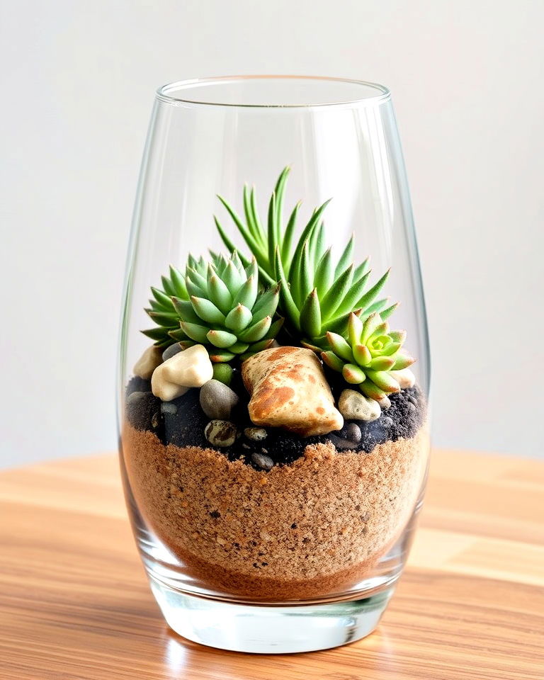 large snifter glass terrarium