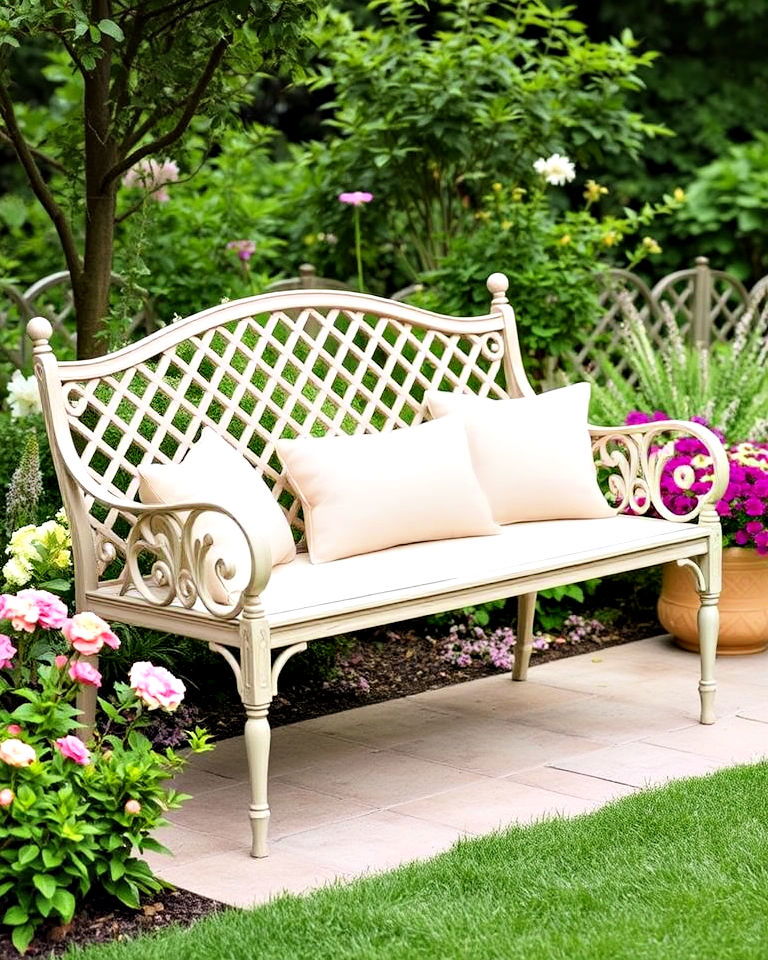 lattice back bench