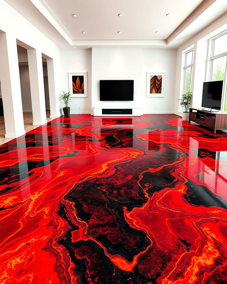 lava flow epoxy floor
