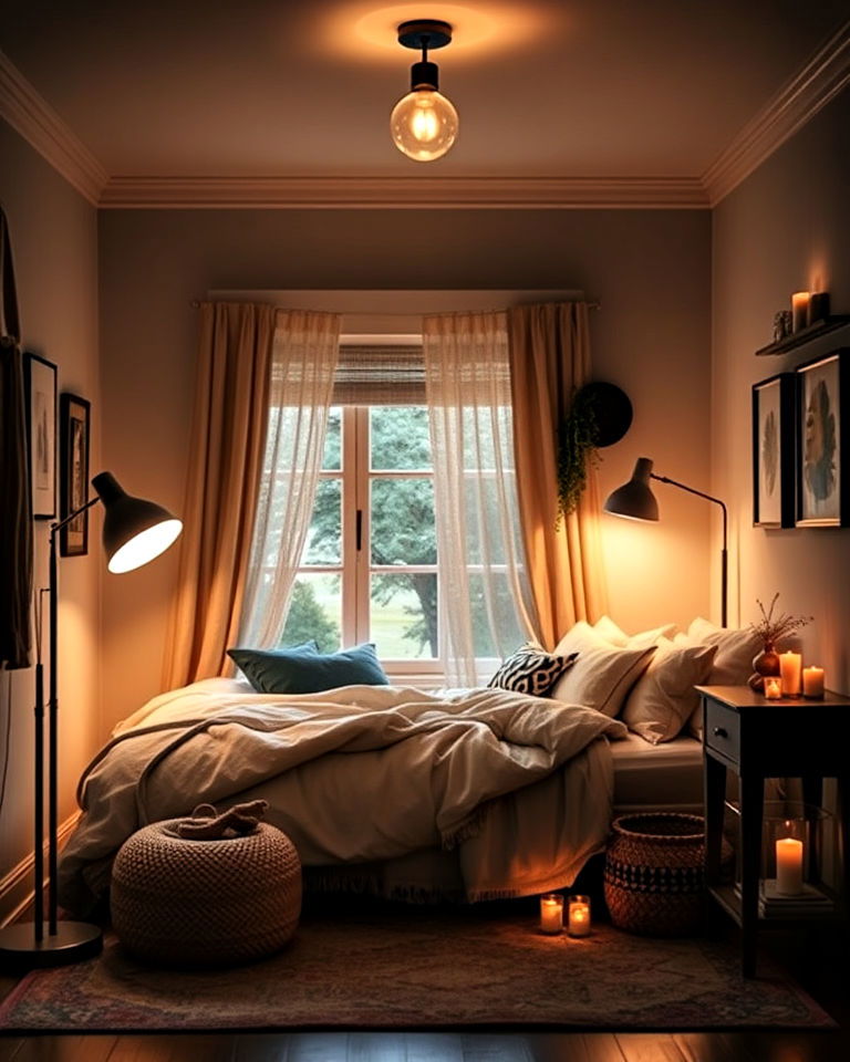 layered lighting for warmth