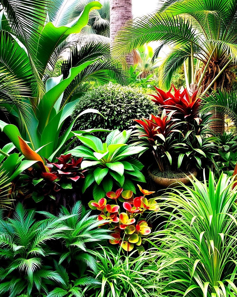 layered tropical planting
