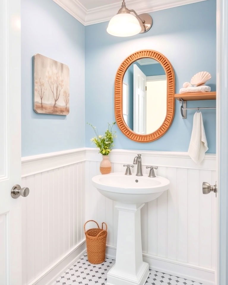 light blue and white coastal vibes