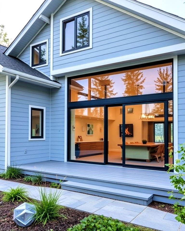 light blue with glass features