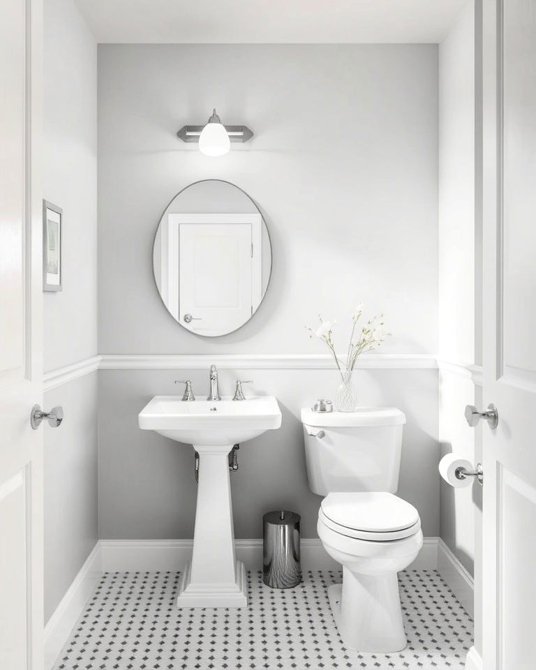 light gray paint on the walls for bathroom
