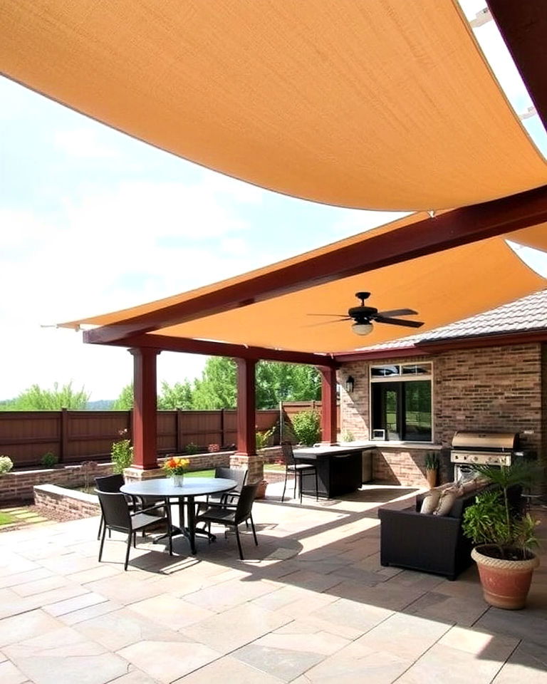 lightweight shade cloth pergola roof