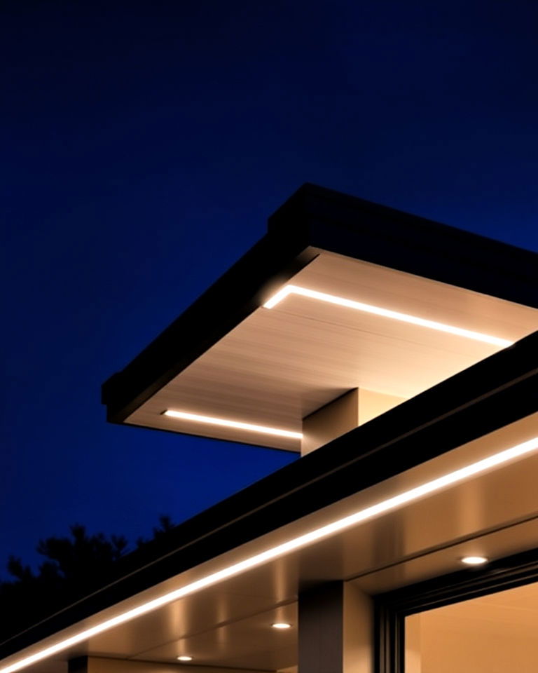 linear soffit lighting for modern aesthetics