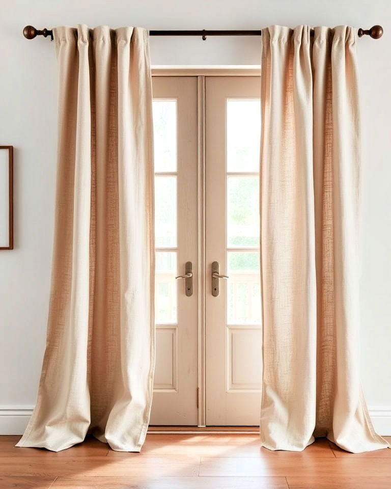 linen panels for a casual natural look