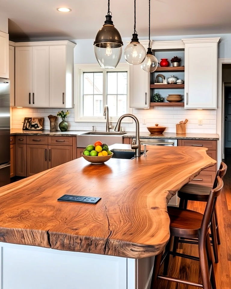 live edge wood countertop