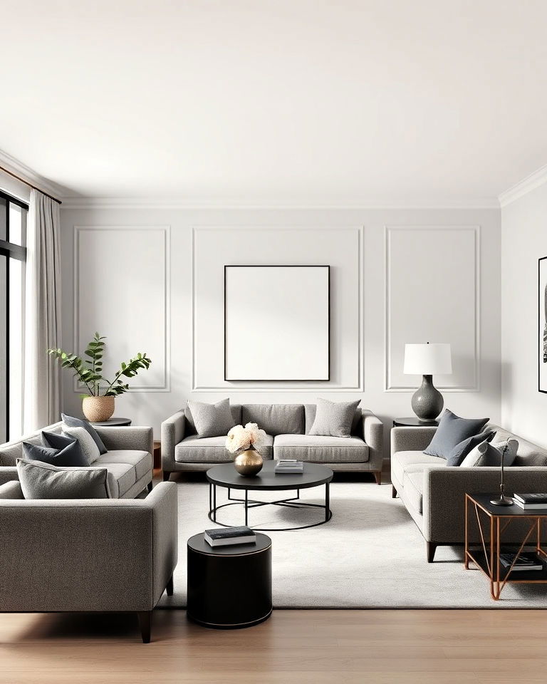 living room monochromatic color scheme