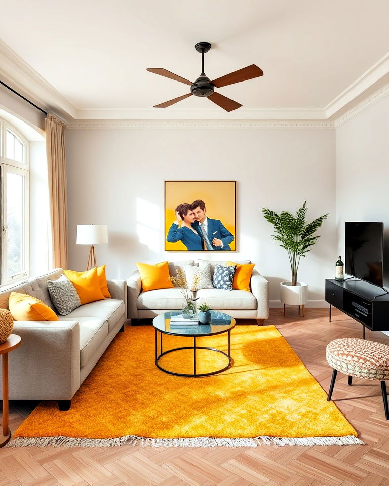 living room pops of color