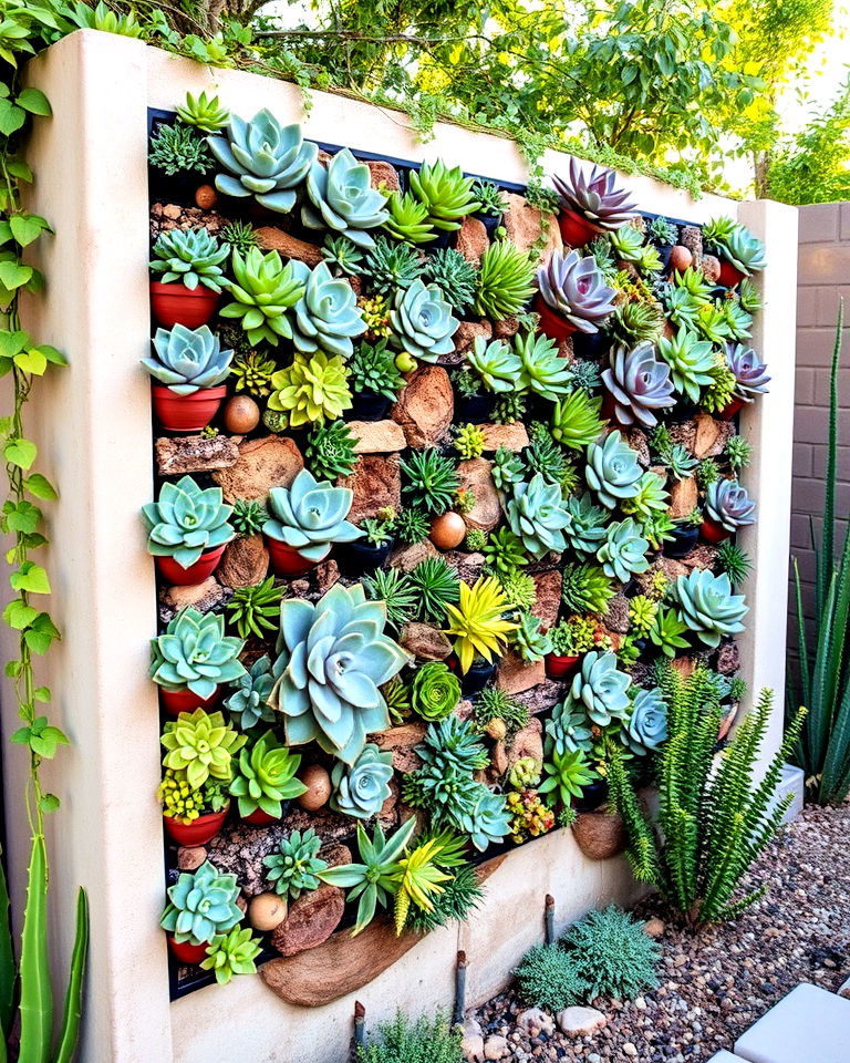 living walls with succulents