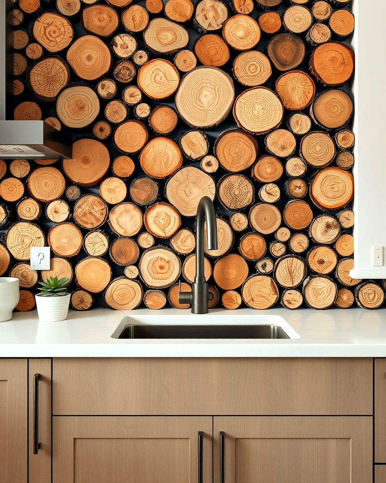 log slices to add texture