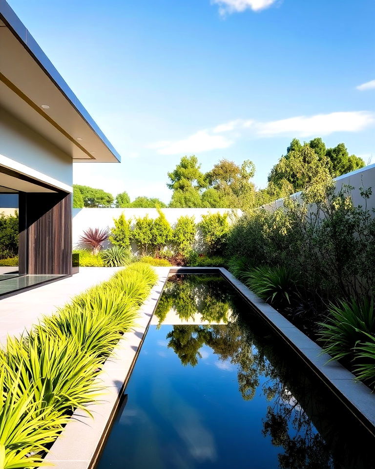 long reflective pool