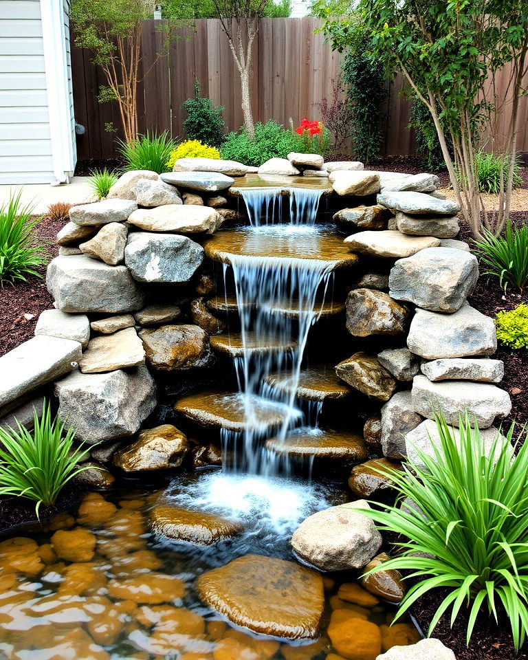 low maintenance pondless waterfall