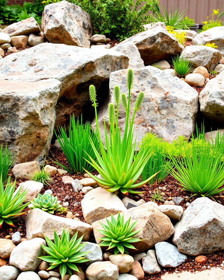 low maintenance rock garden