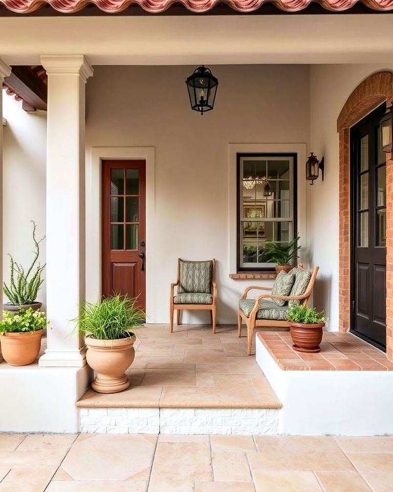 low stucco walls