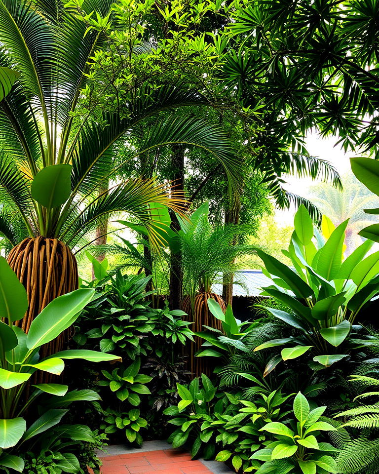 lush green canopy for tropical garden