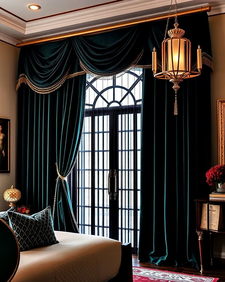 luxurious drapery and curtains