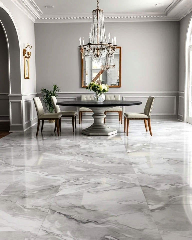 luxurious marble look concrete floor