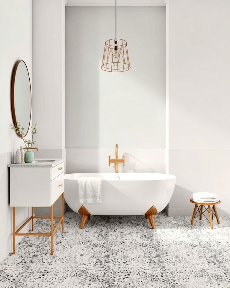luxurious terrazzo with speckled paint effects