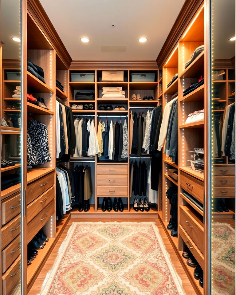 luxurious walk in closet idea